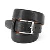 Picture of Black Lizard Print Calf Leather Belt - 3,5 cm. wide