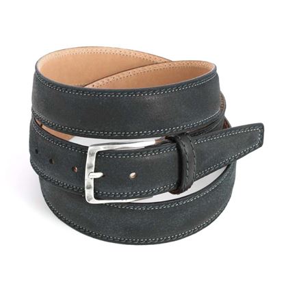 Picture of Black Calf Leather Belt - 3,5 cm. wide
