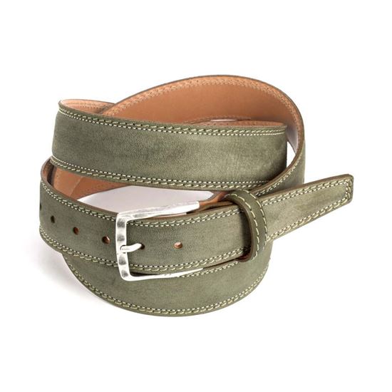 Picture of Mud Brown Calf Leather Belt - 3,5 cm. wide