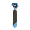 Picture of Brown/Light Blue Striped Silk Tie - 7 cm. wide  