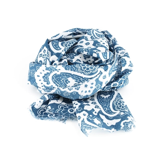 Picture of Blue Paisley Lightweight Scarf