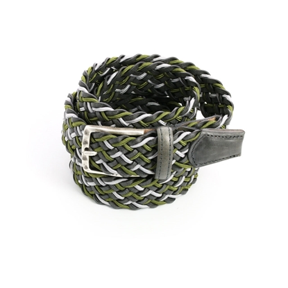 Picture of Green & Grey Braided Belt - 3,5 cm. wide