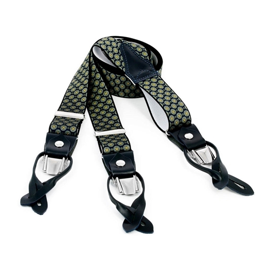 Picture of Geometric Fancy Convertible Ends Suspenders - 3,5 cm. wide