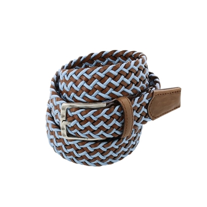 Picture of Brown & Blue Braided Belt - 3,5 cm. wide