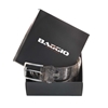 Picture of Shade of Grey Patterned Wool Fabric Belt - 3,5 cm. wide