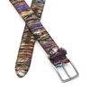 Picture of Multicolor Patterned Wool Fabric Belt - 3,5 cm. wide