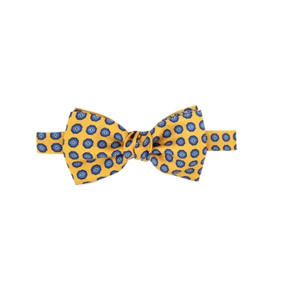 Picture of Yellow Patterned Silk Bow Tie