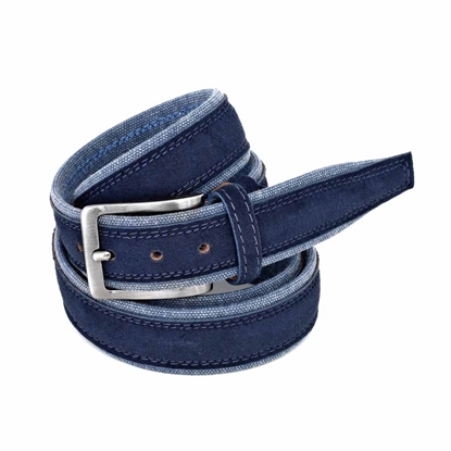 Picture of Blue Alcantara Belt - 3,5 cm. wide