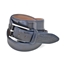 Picture of Blue Fretworked Tip Brushed Calf Leather Belt - 3,5 cm. wide