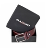 Picture of Burgundy Alveolar Printed Calf Leather Belt - 3,5 cm. wide