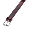Picture of Burgundy Fretworked Tip Brushed Calf Leather Belt - 3,5 cm. wide