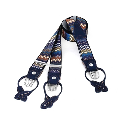 Picture of Geometric Fancy Convertible Ends Suspenders - 3,5 cm. wide
