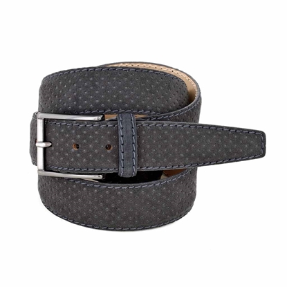 Picture of Grey Perforeted Alcantara Belt - 3,5 cm. wide