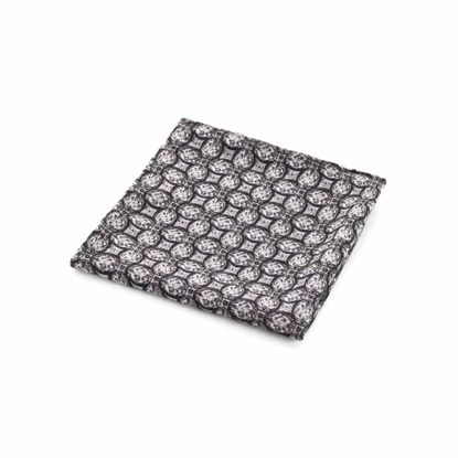 Picture of Grey Geometric Fancy Wool Handkerchief