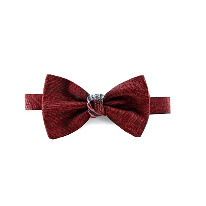 Picture of Red Salt & Pepper Silk Bow Tie