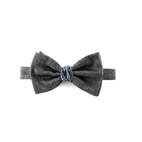 Picture of Grey Salt & Pepper Silk Bow Tie