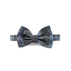 Picture of Grey Checked Patterned Silk Bow Tie