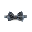 Picture of Grey Checked Patterned Silk Bow Tie