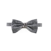 Picture of Grey Little Checked Patterned Wool Bow Tie