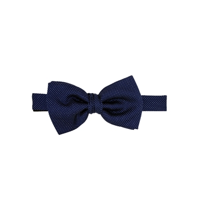 Picture of Blue & White Micro Pattern Silk Bow Tie