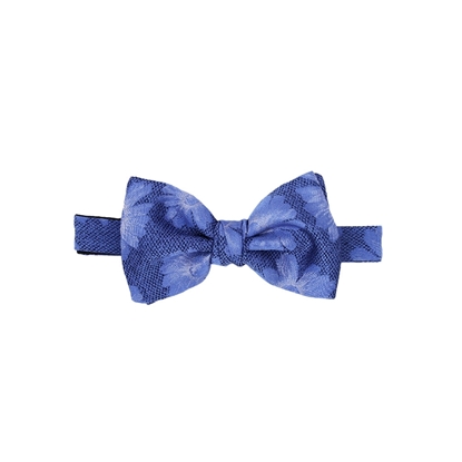 Picture of Light Blue Flowers Pattern Silk Bow Tie