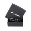 Picture of Blue stiching Calf Leather Belt - 3,5 cm. wide