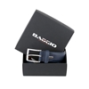 Picture of Blue Saffiano printed Calf Leather Belt - 3,5 cm. wide