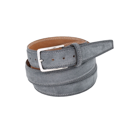 Picture of Dark Grey Nubuk Leather Belt - 3 cm. wide