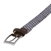 Picture of Brown , Sand & Light Blue Elastic Braided  Belt - 3,5 cm. wide