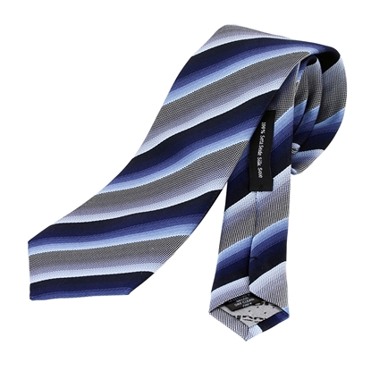 Picture of Large stripes  Jacquard Silk Tie - 7 cm. wide 