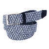 Picture of Light Blue, Grey & Dark Blue Elastic Braided  Belt - 3,5 cm. wide