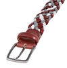 Picture of Red, Light Grey & Dark Grey Braided Belt - 3,5 cm. wide