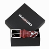 Picture of Red, Light Grey & Dark Grey Braided Belt - 3,5 cm. wide