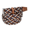 Picture of Sand, Blue & Cognac  Braided Belt - 3,5 cm. wide