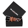 Picture of Sand, Blue & Cognac  Braided Belt - 3,5 cm. wide
